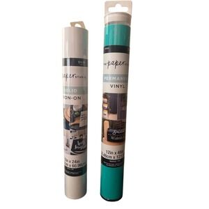 The Paper Studio Solid Iron On Vinyl Permanent Vinyl/Iron On 12in x 48in Rolls